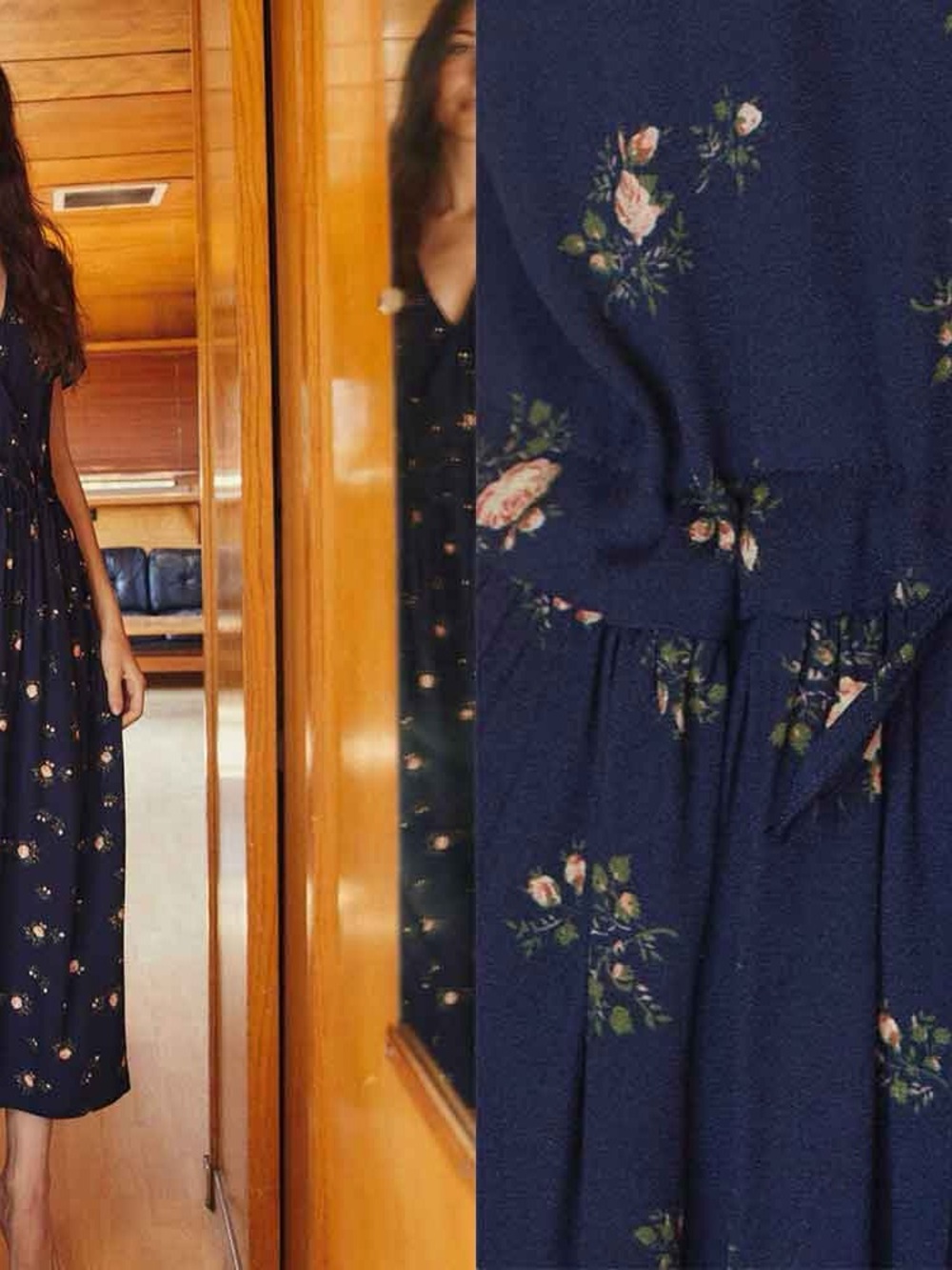 Christy Dawn Navy Rose Dawn Dress - Picture 2 of 7